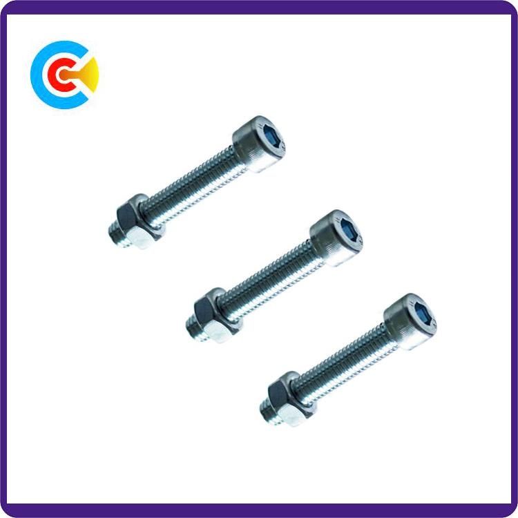 DIN/ANSI/BS/JIS Carbon-Steel/Stainless-Steel Hexagonal Cylindrical Head Double Beam Rod Screws