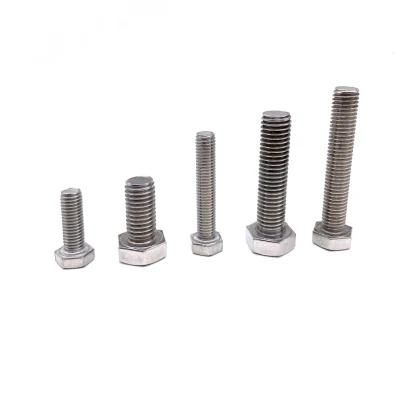 Stock DIN 933 DIN 931 OEM Fasteners SS304 SS316 Stainless Steel Hex Bolt with Free Samples