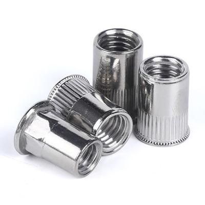 China Custom Galvanized Rivet Nuts Carbon Steel or Stainless Steel Nutsert Rivnut Rivet Nut with Knurled Body