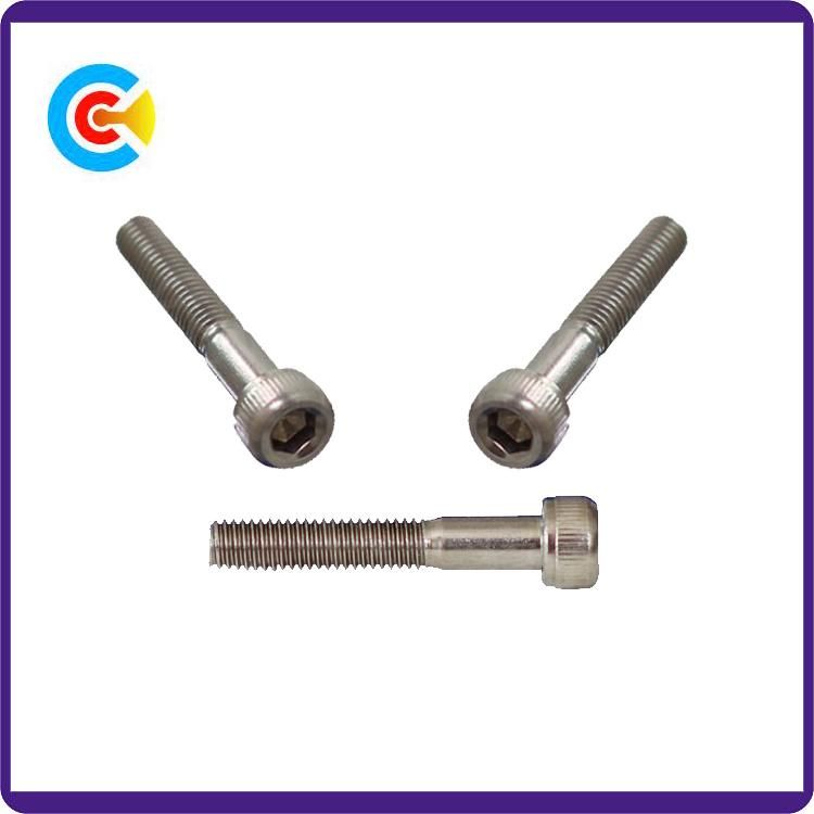 Stainless Steel M12/Hexagon Socket Knurled Cheese Head Cap Screw