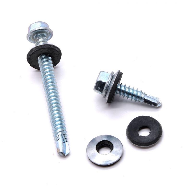 Professional Manufacture Hexagon Head Self Drilling Screw with Assembled Washers