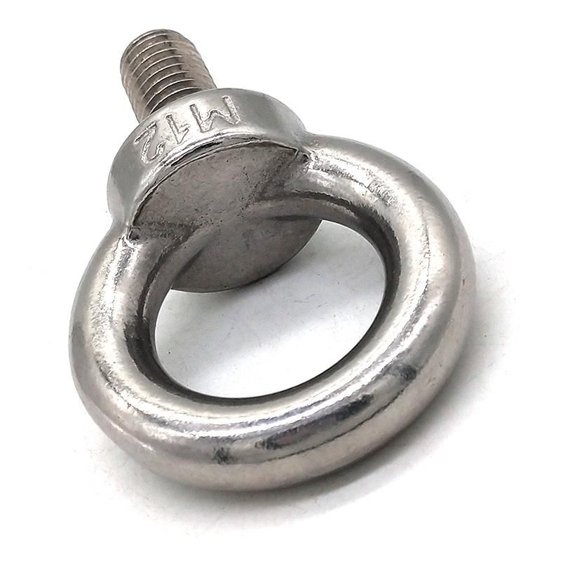 China Forged DIN580 M8 Stainless Steel Eye Bolt with Plain Oval Swivel Eyebolt