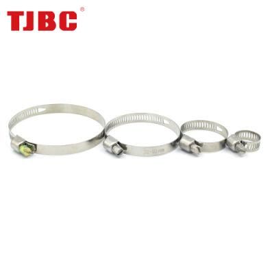 OEM&ODM 8mm Perforated Adjustable 316ss Stainless Steel Small American Type Automotive Water/Gas/Oil Pipe Worm Gear Hose Clamp, 6-16mm