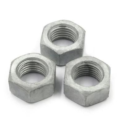 Fasteners ASTM A563 Hot DIP Galvanized HDG Carbon Steel Heavy Hex Nut for Electric Power
