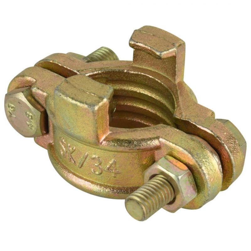 Galvanized Carbon Steel Zinc Plated Double Bolt Hose Clamp