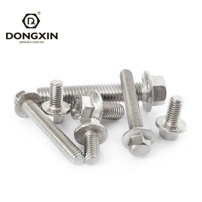 China Fastener Factory Customized Stainless Steel M4 M6 M8 M10 M12 DIN 6921 Hex Flange Bolt