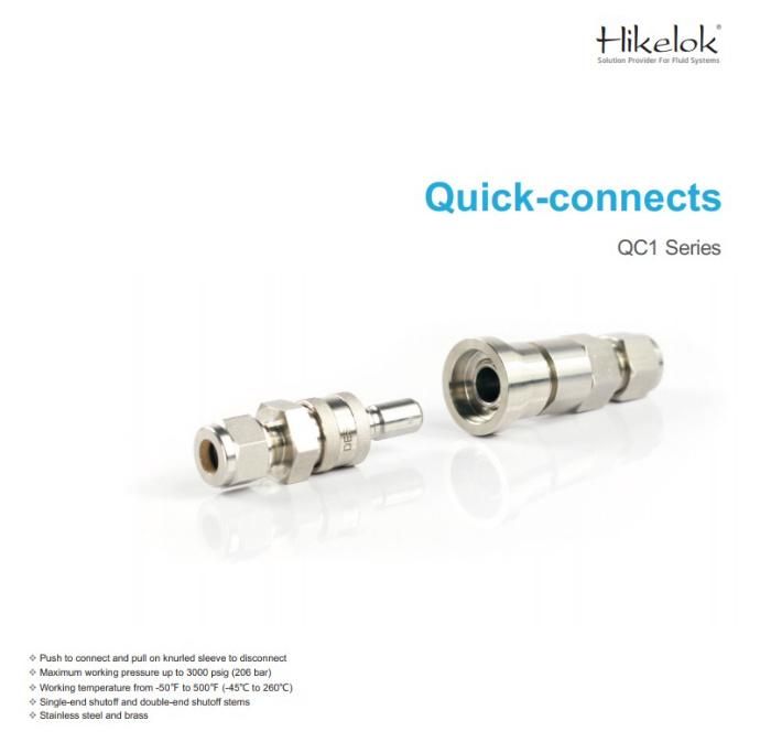 Hikelok Single/Double End Shutoff Quick Connector QC1-a