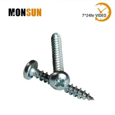 Yellow/Blue Zinc Carbon Steel #2 pH Drive Self-Tapping Screw for Woodworking
