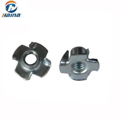 DIN1624 Furniture T Nut with Four Claws/4 Prongs Nuts