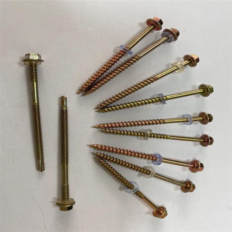 Hexagon Drilling Screw with Hexagon Cushion Dovetail Color Steel Tile Self-Drilling Screw