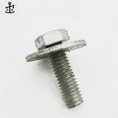 High Strength Dacr Hex Head Combination Screw Bolt with Washer Made in China