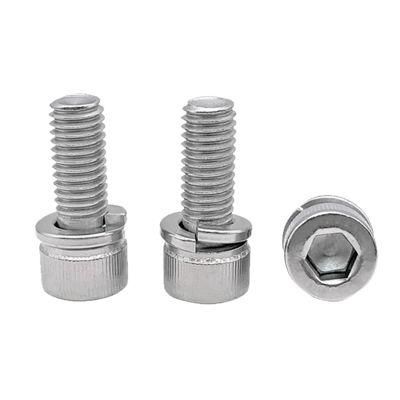 M2-M8 Hexagon Socket Precision 304 Stainless Steel DIN912 Spring Washer Combination Machine Screw