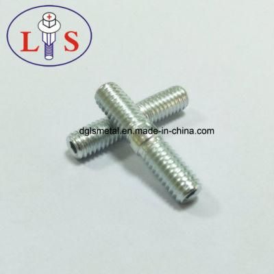 Double Ended Thread Bolt with Zinc Plated