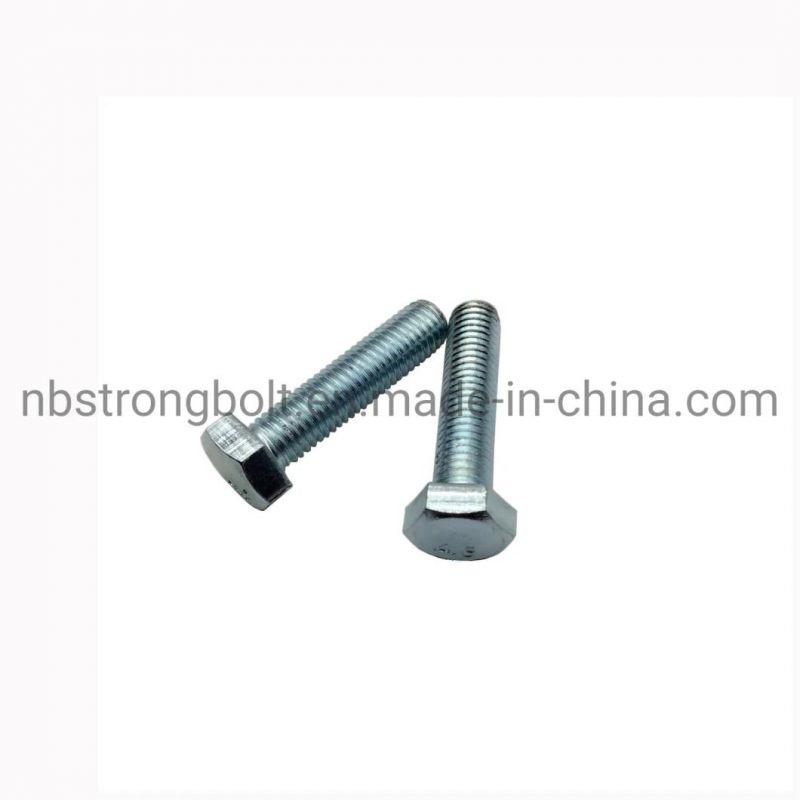 DIN933 Hex Bolt Cl. 4.8 with White Zinc Plated Cr3+ M14X50