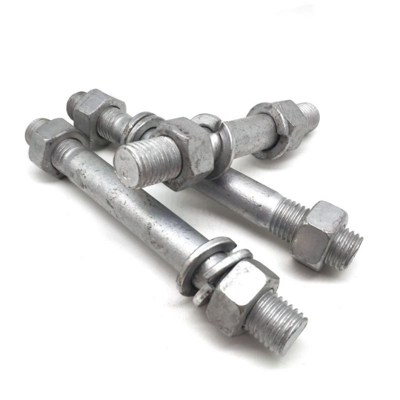 Carbon Steel HDG Double End Stud Bolts Fastener