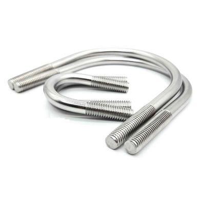 China Manufacturer M10 M12 M16 Carbon Stainless Steel HDG Square U Type Bolt Clamp Bolt and Nut U Bolt