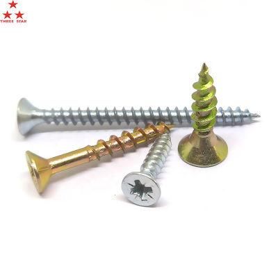 Angola Tanzania Colombia Market/Qualified 4X20 White Zinc Wood Screw Chipboard Screw with Good Price
