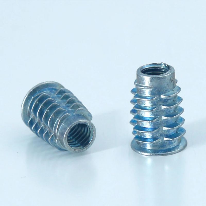 Hex Drive Flat Head Wood Insert Flange Nut for Sofa Leg
