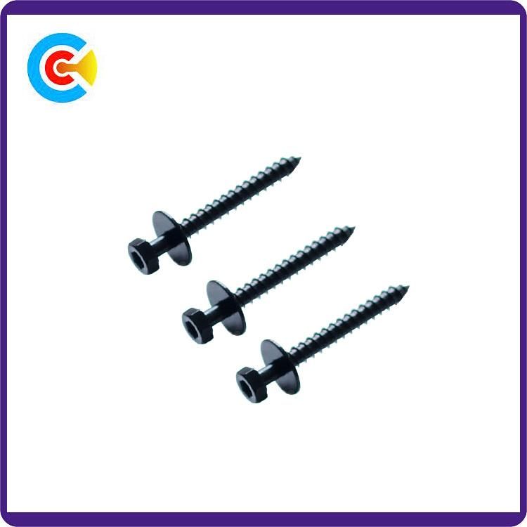 GB/DIN/JIS/ANSI Carbon-Steel/Stainless-Steel Internal and External Hexagonal Flat Pad Combination Screw