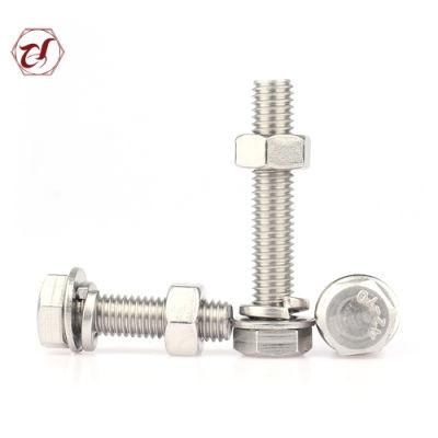 DIN933 Stainless Steel 304 Full Thread Hex Head Bolts M8*60mm