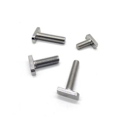 304 316 Stainless Steel M6 M8 M10 T Head Bolts for Aluminum Profile