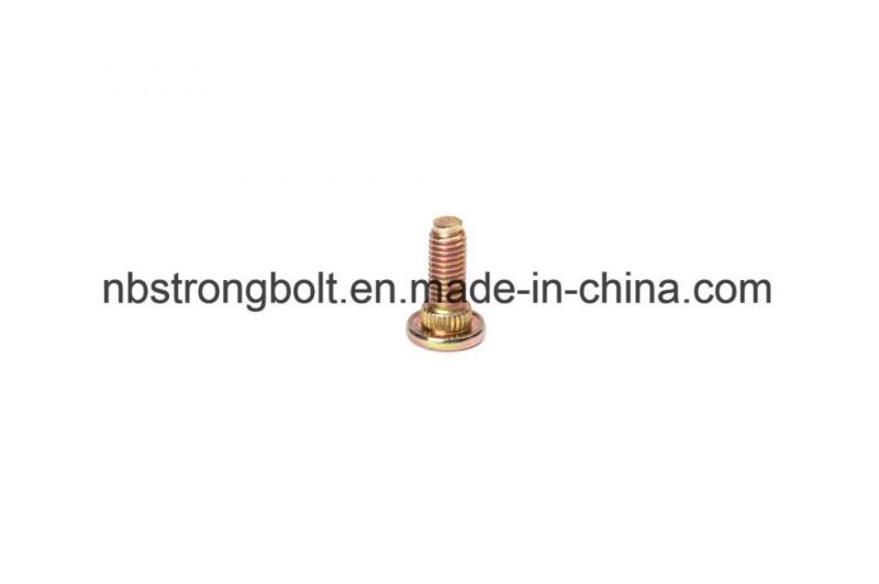 Non-Standard Custom Knurling Screw, Durable High Strength Galvanized Flat Head Tire Screw Tail Reduction