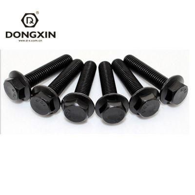 DIN6921 High Quality Black Flange Bolt, Hot Galvanizing All Size Hex Flange Bolts