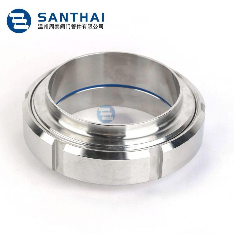 Stainless Steel Sanitary Pipe Union Hygienic Grade Round Nut Rjt Thread Union