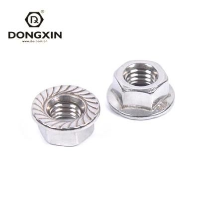 M3 M4 M5 M6 M8 M10 M12 High Quality Stainless Steel Hexagon Hex Head Serrated Spinlock Flange Nut Locknut Lock Nut Fasteners