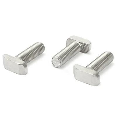Stainless T Bolts and Nuts 304 M8 M6 T Head Track Bolt for Aluminium Profile