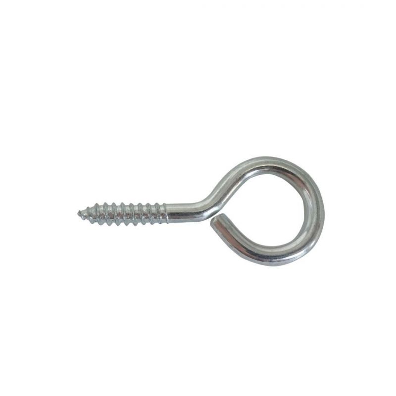 Eye Hook Screw Snake Hook Closed Eye Hook Eye Wood Thread Ceiling Hook with Sharp Self Tapping Screw Stainless Steel
