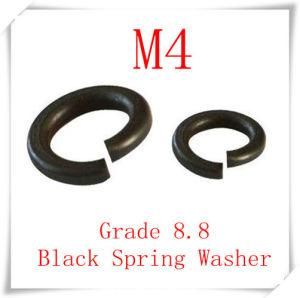 1000-Pieces High-Quality-DIN127-M4-Garde-8-8-Carbon-Steel-Black-Spring-Washer-Split-Washer