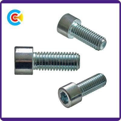 DIN/ANSI/BS/JIS Carbon-Steel/Stainless-Steel Cylindrical Head Hexagon Screw for Building/Car Railway
