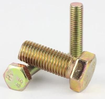 M12-M14 Galvanized Outer Hexagon Screw Color Zinc 4.8 Hexagon Bolt Extended Color Zinc Plated Fastener