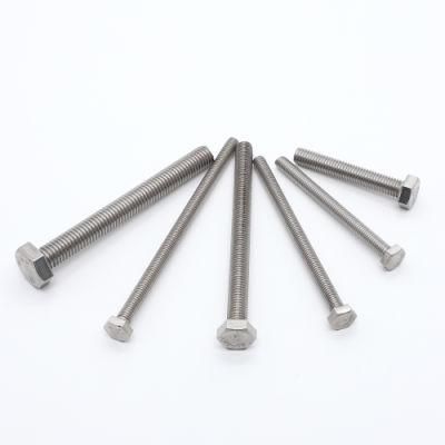 China Manufacturing Wholesale Price SS304 SS316 Bolt DIN933 DIN931 ISO Metric Stainless Steel Hex Bolt