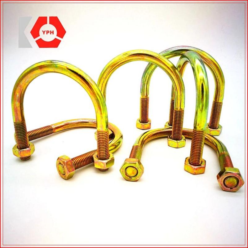 Cheap Yellow Zinc Plated U Bolt with Washer and Nut Precise
