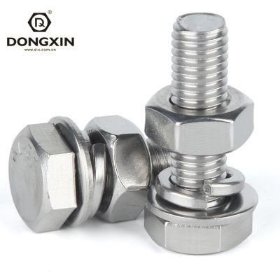 Hot Sales High Quality Hardware Fasteners Stainless Steel Hex Bolt Nut and Washer DIN933 Bolt
