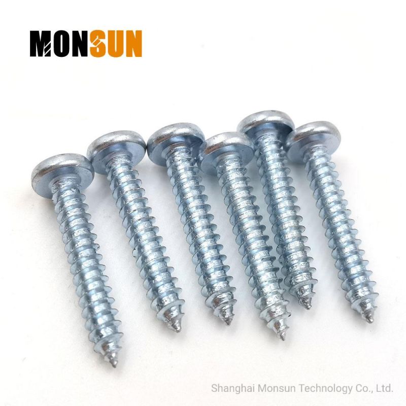 Pan Head Square Drive/Phillips/Tx-Star Type a Zinc Plated Blue/Black Self Tapping Sheet Metal Screw