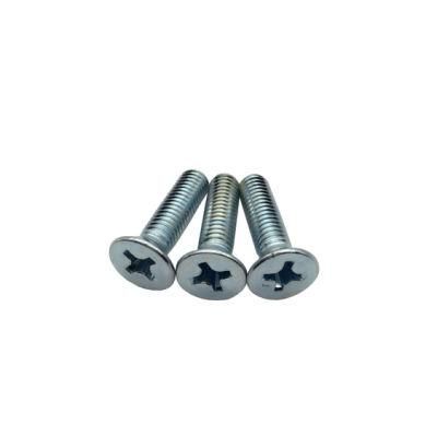 DIN965 pH Cross Recessed Countersunk Flat Head Screws Zinc Plated