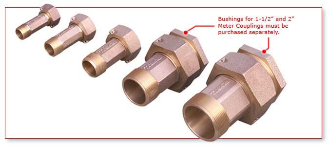 Bronze Water Meter Connections with Bushing