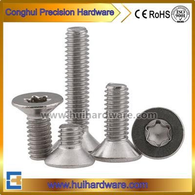 SUS304/SUS316 Countersunk/Csk/Flat Head Torx Machine Screws for Security