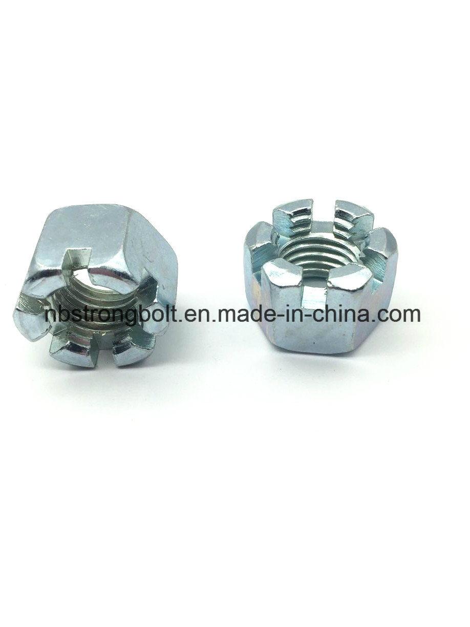 Hex Slotted Nut DIN935 with Zp