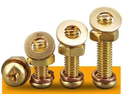 Copper Screw Nut Set Copper Round Head Combination Screw