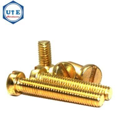 Factory Direct Supply DIN84 M1.6-M10 Brass Slot Cheese Head Machine Screws