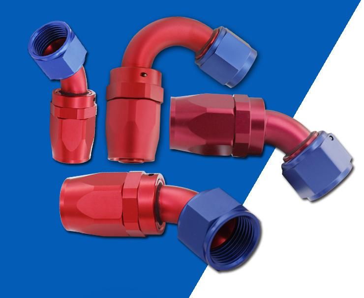 Black 150degree an Type Swivel Hose End An8 Oil Fuel Lines Fittings