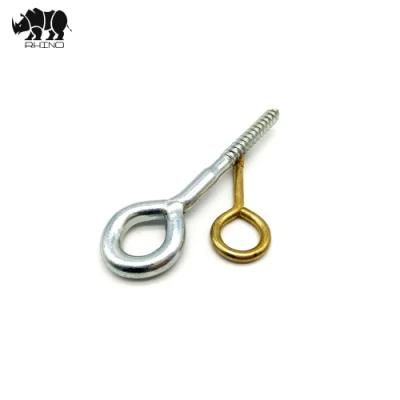 Handan Fastener Steel Hook Eye Bolt Zinc Plated Wood Screw