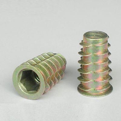 Stainless Steel Galvanized Zinc Steel Threaded Inserts Slotted Body Inserts Cross Nut