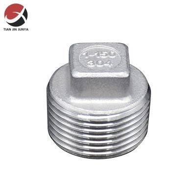 NPT BSPT Male Thread Casting Pipe Fitting Stainless Steel 304 316 Square Plug Pipe Sanitary Fitting Used in Bathroom Toilet Plumbing Materials