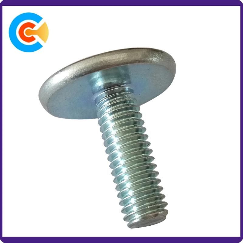Zinc Plated Flat Round Big Large Head Thumb Screws