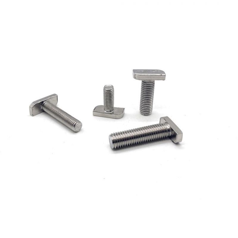 Auto Parts 304 316 Stainless Steel M6 M8 M10 T Head Bolts for Aluminum Profile
